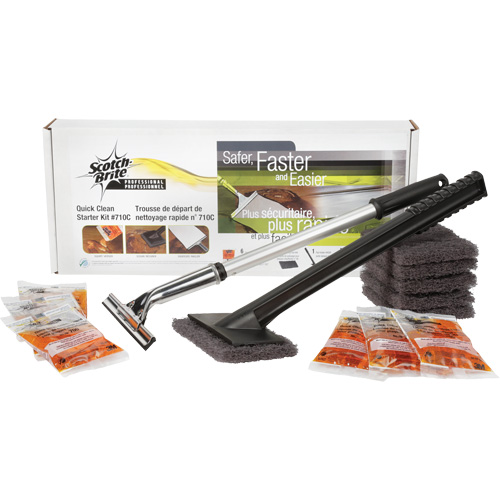 Scotch-Brite Quick Clean Griddle Cleaning System Starter Kit Helyx Safety & Industrial Supplies