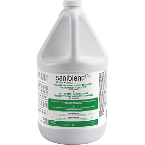 SaniBlend Ready-To-Use Disinfectant & Sanitizer, 4 L, Jug Helyx Safety & Industrial Supplies