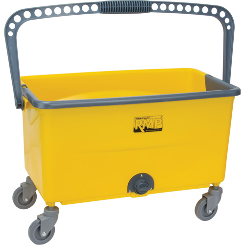 Seau et essoreuse pour vadrouille en microfibres, Passoire, 11 gal. US (44 pintes), Jaune Helyx Safety & Industrial Supplies