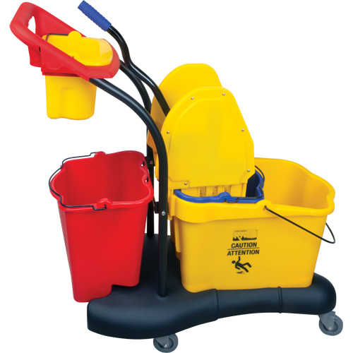 Multifunctional Mop Trolley, Down Press, 9.5 US Gal.(38 Quart), Yellow Helyx Safety & Industrial Supplies