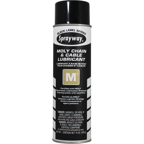 Lubrifiant au molybd&egrave;ne pour chaînes et c&acirc;bles M1, Canette a&eacute;rosol Helyx Safety & Industrial Supplies