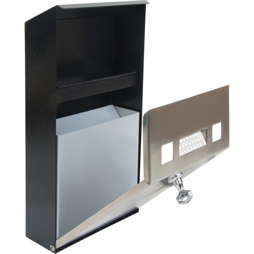 Cendrier, Montage mural, Acier inoxydable, Capacit&eacute; 1 Litre, Hauteur 11-4/5" Helyx Safety & Industrial Supplies