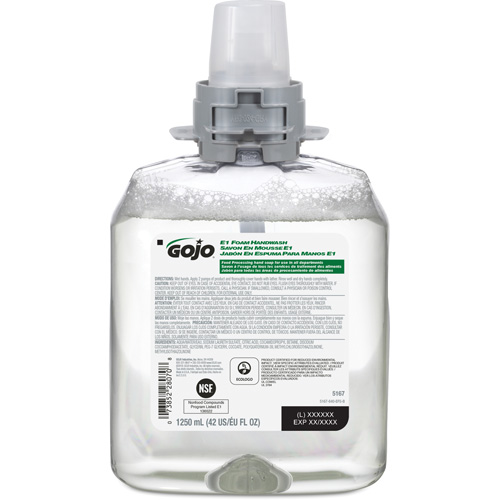 FMX-12 E1 Hand Soap, Foam, 1250 ml, Unscented Helyx Safety & Industrial Supplies