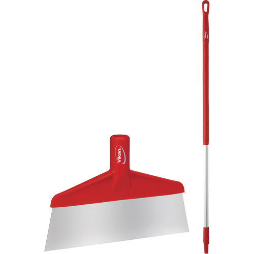 Floor Scraper with Handle, Red, 9-3/5" W x 55-9/10" L Helyx Safety & Industrial Supplies