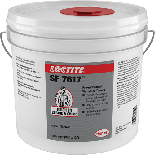 SF 7617 Industrial Hand Wipes, 130 Wipes, 12" x 9-1/2" Helyx Safety & Industrial Supplies