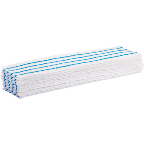 Tampon vadrouille jetable, Style Boucles et crochets, Microfibre, 18" lo x 4" la Helyx Safety & Industrial Supplies