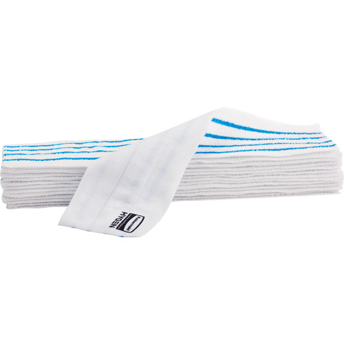 Tampon vadrouille jetable, Style Boucles et crochets, Microfibre, 18" lo x 4" la Helyx Safety & Industrial Supplies