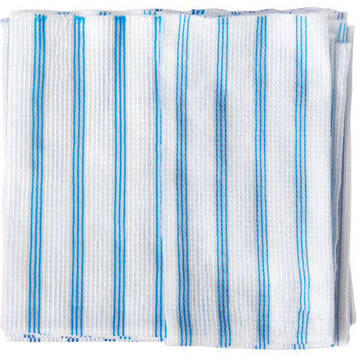 Chiffons jetables, Microfibre, Bleu/Blanc Helyx Safety & Industrial Supplies