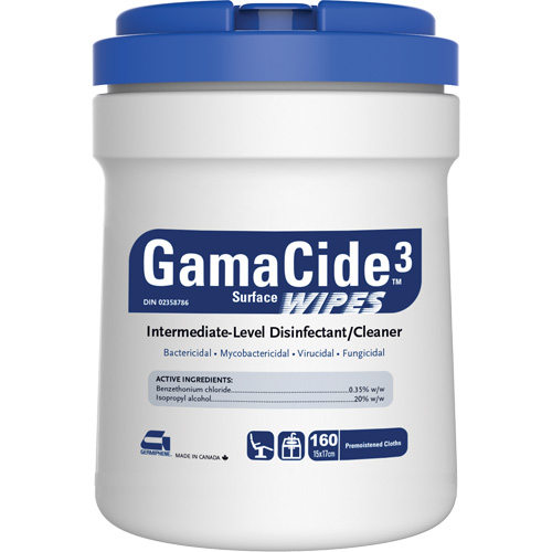 D&eacute;sinfectant pour surfaces multiples GermiCide3, 160 lingettes Helyx Safety & Industrial Supplies