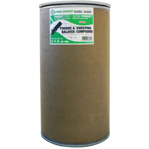 Pine Sweep Dust Buster Sweeping Compound, Drum, 220.46 lbs. (100 kg) Helyx Safety & Industrial Supplies