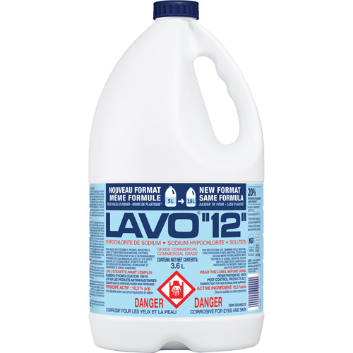 Javellisant liquide, 3,6 L, Cruche Helyx Safety & Industrial Supplies