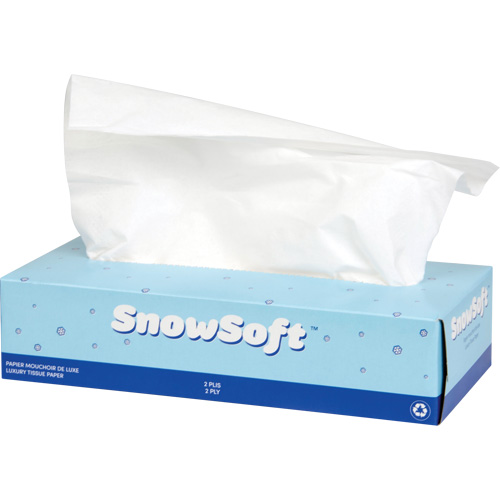Snow Soft Premium Facial Tissue, 2 Ply, 7.4" L x 8.4" W, 100 Sheets/Box Helyx Safety & Industrial Supplies