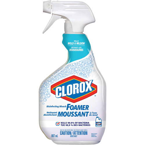 Mousse d&eacute;sinfectante &agrave; l'eau de Javel, 887 ml, Bouteille &agrave; g&acirc;chette Helyx Safety & Industrial Supplies