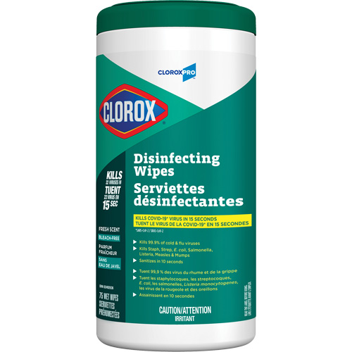 Lingettes d&eacute;sinfectantes, 75 lingettes Helyx Safety & Industrial Supplies