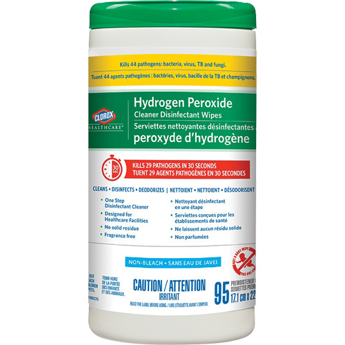 Healthcare&reg; Hydrogen Peroxide Cleaner Disinfecting Wipes, 95 Count Helyx Safety & Industrial Supplies
