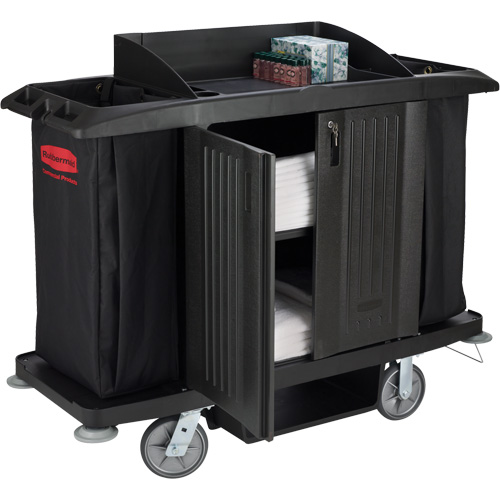Executive Full-Size Housekeeping Cart with Doors Helyx Safety & Industrial Supplies