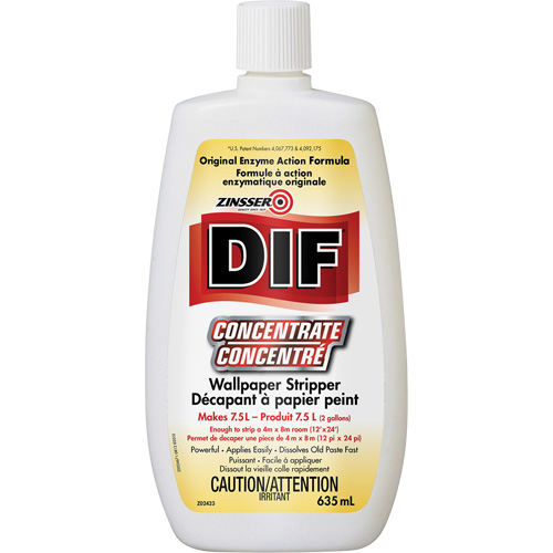 D&eacute;capant &agrave; papier peint en liquide concentr&eacute; Zinsser DIF, 635 ml, Bouteille Helyx Safety & Industrial Supplies