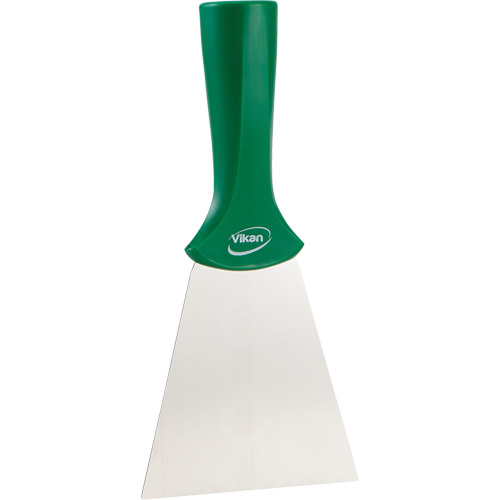 Grattoir en acier inoxydable avec poign&eacute;e montable sur manche, Vert, 4" la x 8" lo Helyx Safety & Industrial Supplies