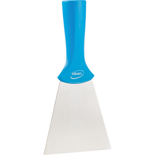 Grattoir en acier inoxydable avec poign&eacute;e montable sur manche, Bleu, 4" la x 8" lo Helyx Safety & Industrial Supplies