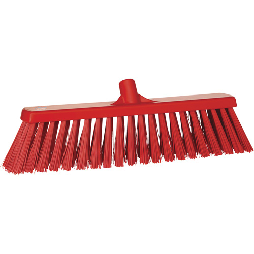 Heavy-Duty Push Broom, Stiff Bristles, 20", Polyester, Red Helyx Safety & Industrial Supplies