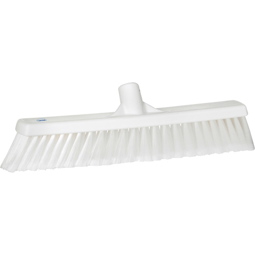 Fine Particle Push Broom, Fine/Split Bristles, 16-1/4", Polypropylene, White Helyx Safety & Industrial Supplies