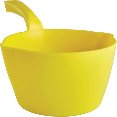 Round Bowl Scoop, Plastic, Yellow, 64 oz. Helyx Safety & Industrial Supplies