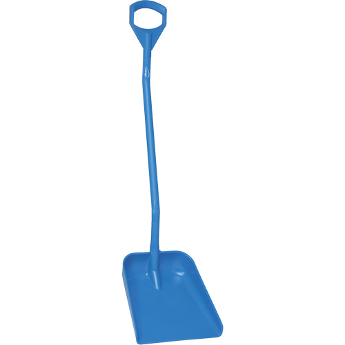 Ergonomic Large Blade Shovel, 51" Length, Plastic, Blue Helyx Safety & Industrial Supplies