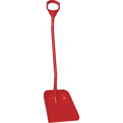 Ergonomic Large Blade Shovel, 51" Length, Plastic, Red Helyx Safety & Industrial Supplies