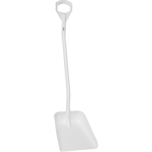 Ergonomic Large Blade Shovel, 51" Length, Plastic, White Helyx Safety & Industrial Supplies