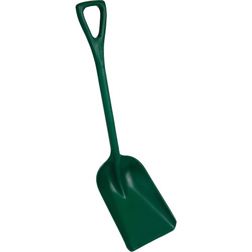 One-Piece Metal Detectable Shovel, 10" x 14" Blade, 37-1/2" Length, Plastic, Green Helyx Safety & Industrial Supplies