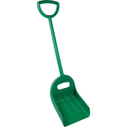 Pelle large &agrave; double prise, Lame 14" x 18", Longueur de 47-1/2", Plastique, Vert Helyx Safety & Industrial Supplies