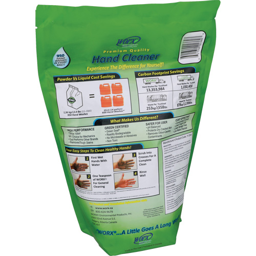 Nettoyant pour les mains biod&eacute;gradable, Poudre, 3 lb, Recharge, Parfum&eacute; Helyx Safety & Industrial Supplies