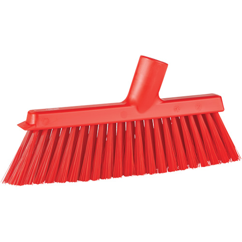 Balai biseaut&eacute; avec pas de vis inclin&eacute;, Crins Moyen, 10", Polyester, Rouge Helyx Safety & Industrial Supplies