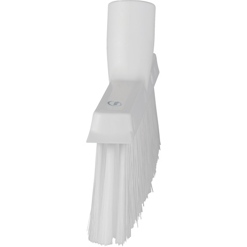 Dustpan Broom with Angled Thread, Medium Bristles, 10", Polyester, White Helyx Safety & Industrial Supplies