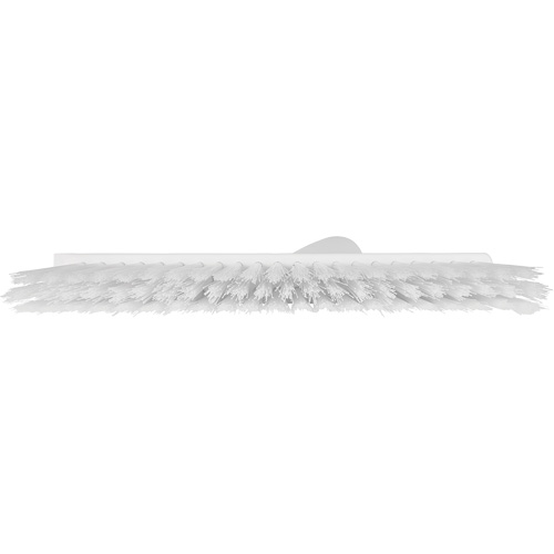 Dustpan Broom with Angled Thread, Medium Bristles, 10", Polyester, White Helyx Safety & Industrial Supplies