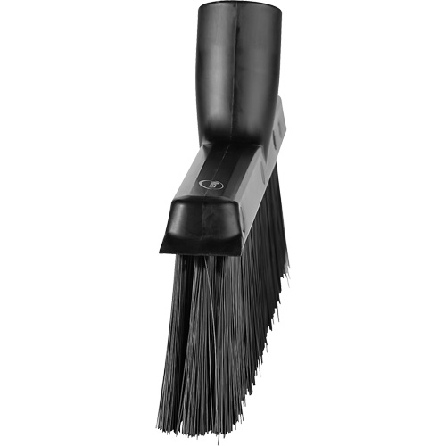 Dustpan Broom with Angled Thread, Medium Bristles, 10", Polyester, Black Helyx Safety & Industrial Supplies