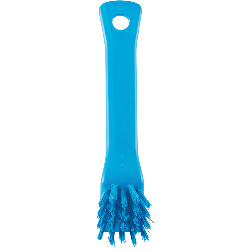 Brosse avec rebord grattoir, Soies Ferme, Longueur de 6", Bleu Helyx Safety & Industrial Supplies