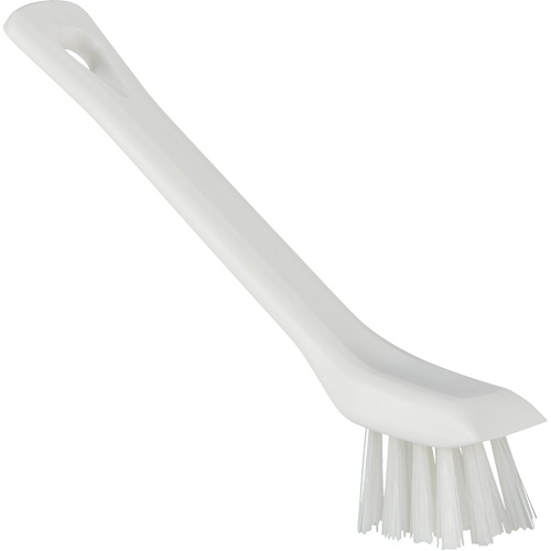 Brosse avec rebord grattoir, Soies Ferme, Longueur de 6", Blanc Helyx Safety & Industrial Supplies