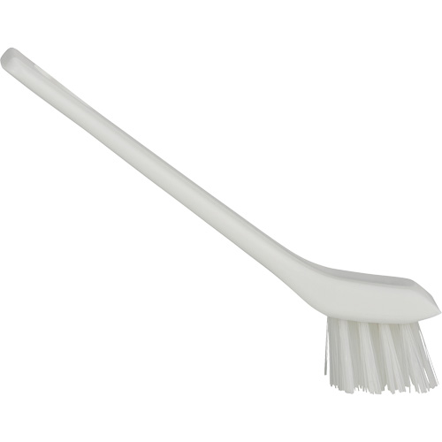 Brosse avec rebord grattoir, Soies Ferme, Longueur de 6", Blanc Helyx Safety & Industrial Supplies