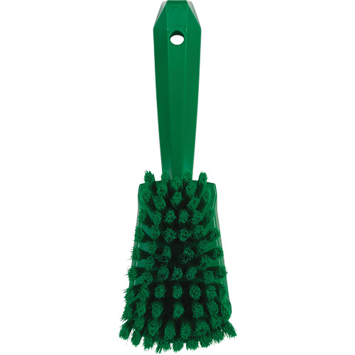 Brosse &agrave; r&eacute;curer avec manche court, Soies Doux, Longueur de 10-1/2", Vert Helyx Safety & Industrial Supplies