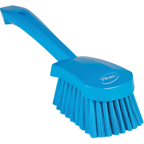 Brosse &agrave; r&eacute;curer avec manche court, Soies Doux, Longueur de 10-1/2", Bleu Helyx Safety & Industrial Supplies