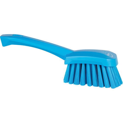 Brosse &agrave; r&eacute;curer avec manche court, Soies Doux, Longueur de 10-1/2", Bleu Helyx Safety & Industrial Supplies