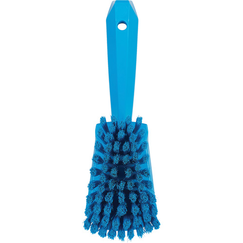 Brosse &agrave; r&eacute;curer avec manche court, Soies Doux, Longueur de 10-1/2", Bleu Helyx Safety & Industrial Supplies