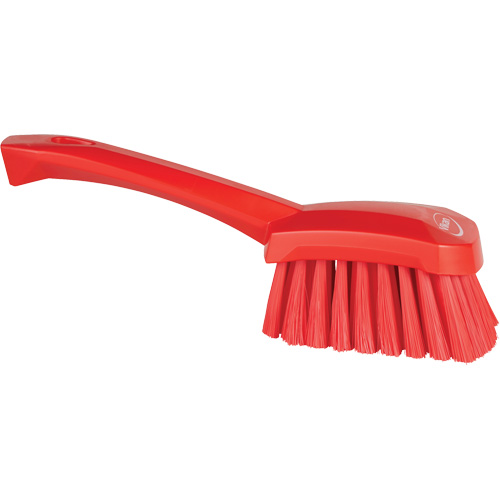 Brosse &agrave; r&eacute;curer avec manche court, Soies Doux, Longueur de 10-1/2", Rouge Helyx Safety & Industrial Supplies
