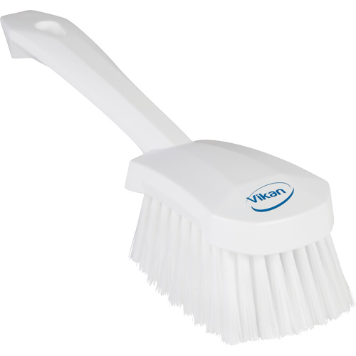 Brosse &agrave; r&eacute;curer avec manche court, Soies Doux, Longueur de 10-1/2", Blanc Helyx Safety & Industrial Supplies