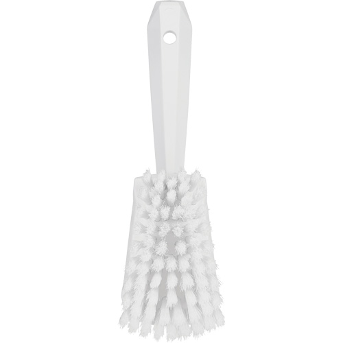 Brosse &agrave; r&eacute;curer avec manche court, Soies Doux, Longueur de 10-1/2", Blanc Helyx Safety & Industrial Supplies