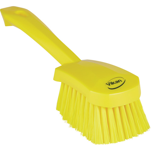 Brosse &agrave; r&eacute;curer avec manche court, Soies Doux, Longueur de 10-1/2", Jaune Helyx Safety & Industrial Supplies