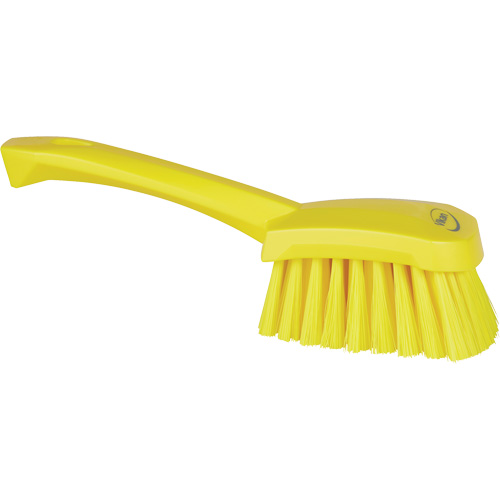 Brosse &agrave; r&eacute;curer avec manche court, Soies Doux, Longueur de 10-1/2", Jaune Helyx Safety & Industrial Supplies