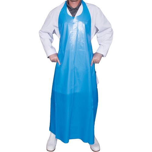Tablier Top Dog de 6 mil, Polyur&eacute;thane, 50" lo x Bleu Helyx Safety & Industrial Supplies