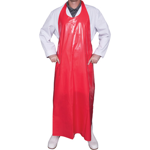 Top Dog 8 Mil. Apron, Polyurethane, 45" L x Red Helyx Safety & Industrial Supplies